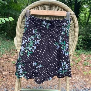 Ganni floral print mini skirt